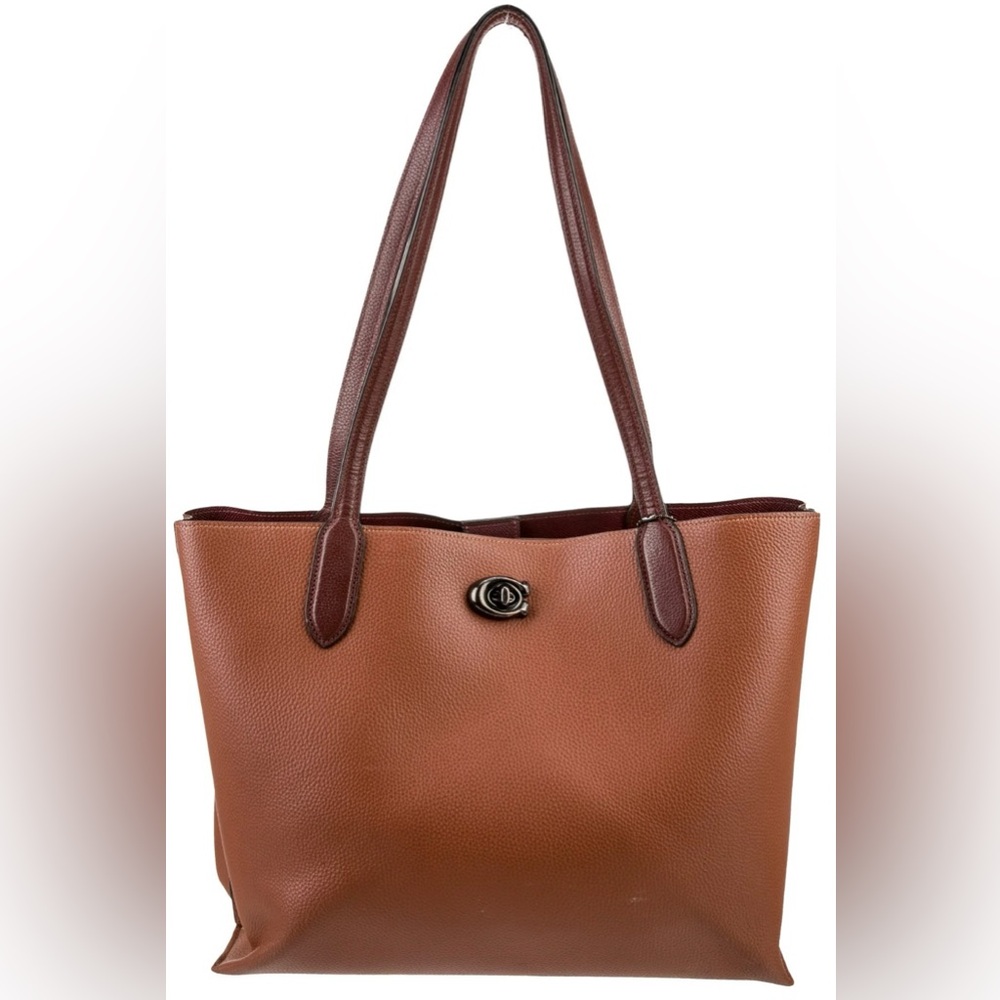 Coach Willow C0692 Pebbled Leather Tote Brown  Handbag